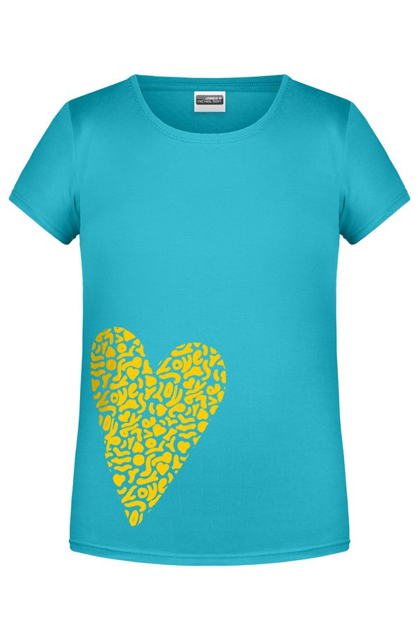Bio Mädchen Shirt "Love im Herzen"