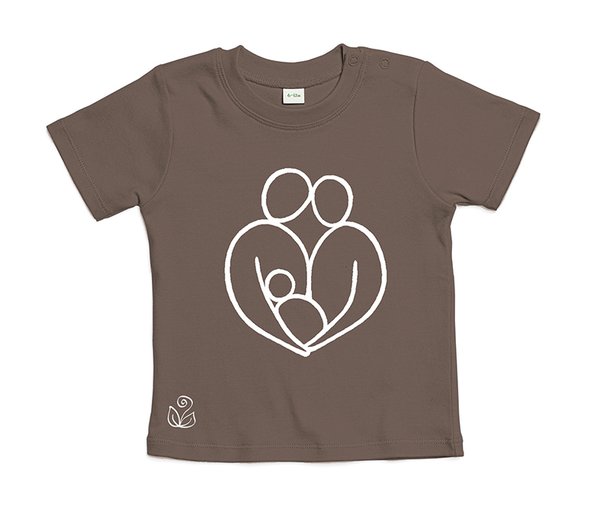 Bio Baby Shirt "Familienherz"