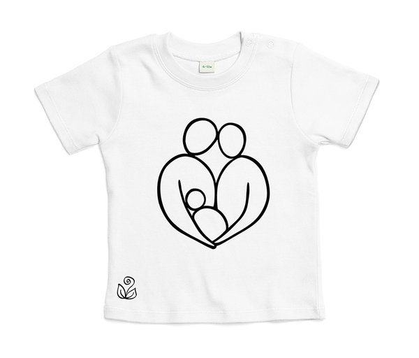 Bio Baby Shirt "Familienherz"